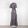 Stella McCartney Black Spotty Cotton Blend Short Sleeve Maxi Dress