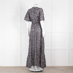 Stella McCartney Black Spotty Cotton Blend Short Sleeve Maxi Dress