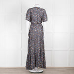 Stella McCartney Black Spotty Cotton Blend Short Sleeve Maxi Dress