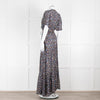 Stella McCartney Black Spotty Cotton Blend Short Sleeve Maxi Dress