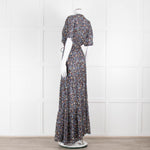 Stella McCartney Black Spotty Cotton Blend Short Sleeve Maxi Dress