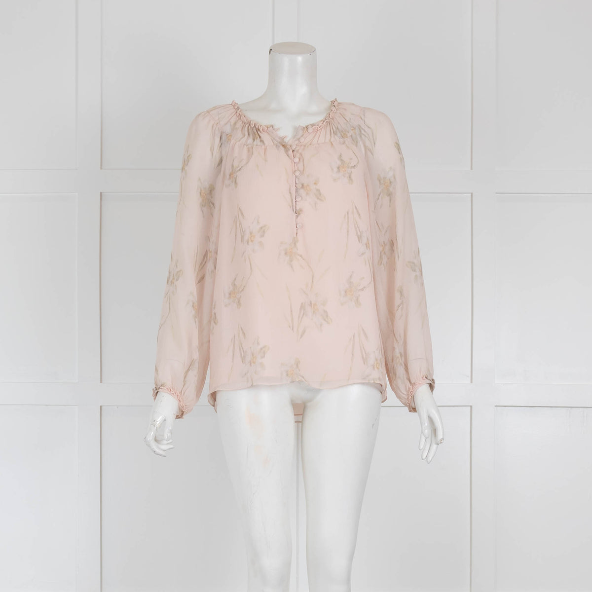 Rebecca Taylor Pale Pink Flower Blouse