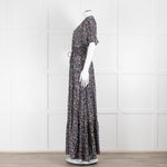 Stella McCartney Black Spotty Cotton Blend Short Sleeve Maxi Dress