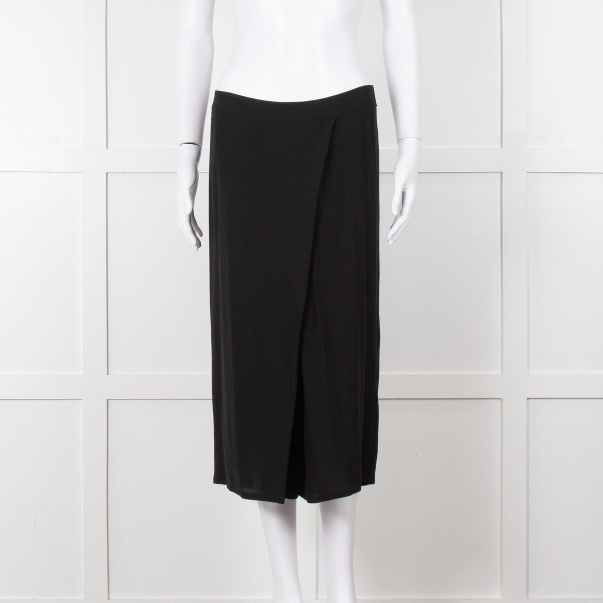 Eileen Fisher Black Fluid Wide Leg Trousers