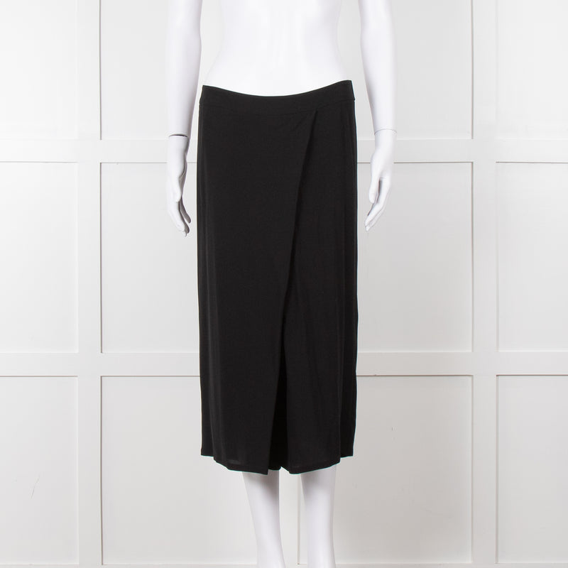 Eileen Fisher Black Fluid Wide Leg Trousers