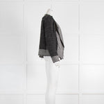 Derek Lam Black White Raw Edge Tweedy Jacket