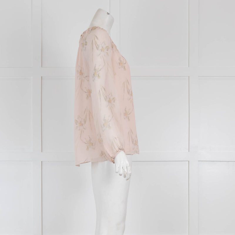 Rebecca Taylor Pale Pink Flower Blouse