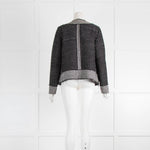 Derek Lam Black White Raw Edge Tweedy Jacket