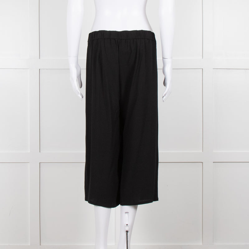 Eileen Fisher Black Fluid Wide Leg Trousers