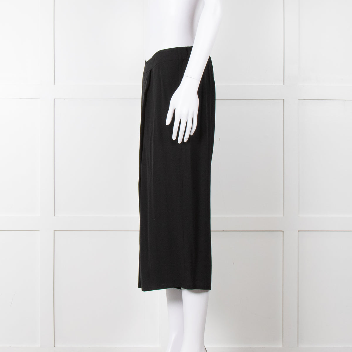 Eileen Fisher Black Fluid Wide Leg Trousers