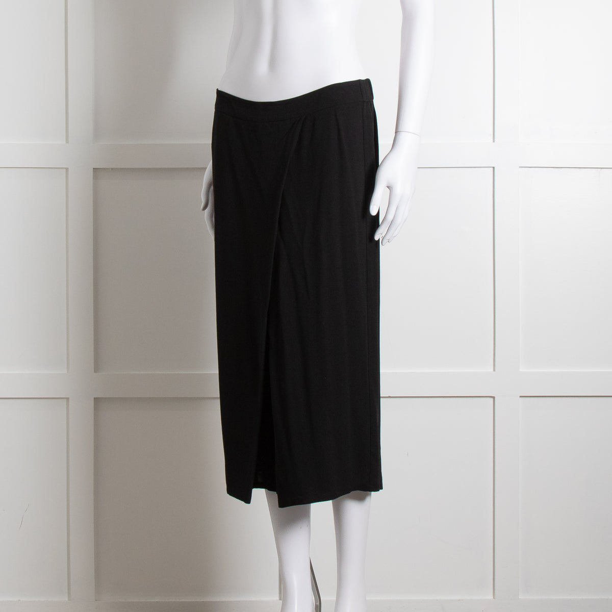Eileen Fisher Black Fluid Wide Leg Trousers
