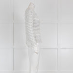 Les Copains White Knit Boucle Jacket