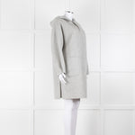 Weekend Max Mara Light Grey Wool Hooded Coat