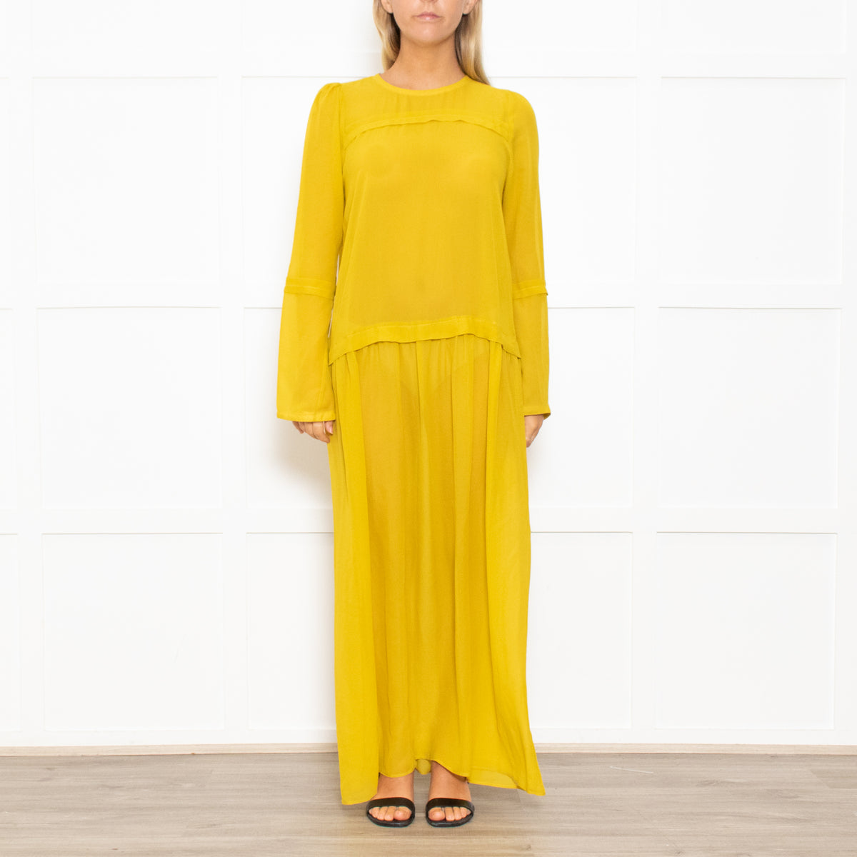 Alysi Mustard Yellow Maxi Dress