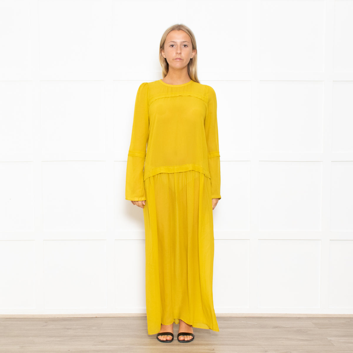 Alysi Mustard Yellow Maxi Dress