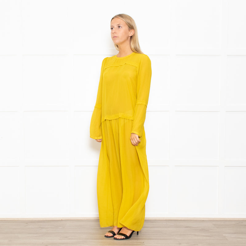 Alysi Mustard Yellow Maxi Dress