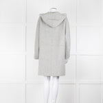Weekend Max Mara Light Grey Wool Hooded Coat