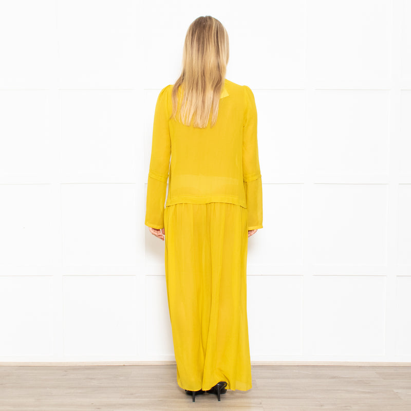 Alysi Mustard Yellow Maxi Dress