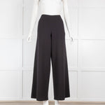 The Row Black Wool Silk Mix Knitted Trousers