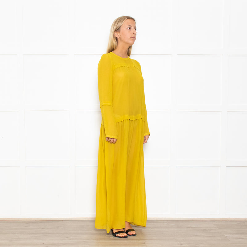 Alysi Mustard Yellow Maxi Dress