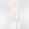 Raey Cream Cashmere Belted Cardigan