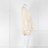 Raey Cream Cashmere Belted Cardigan