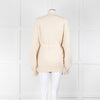 Raey Cream Cashmere Belted Cardigan
