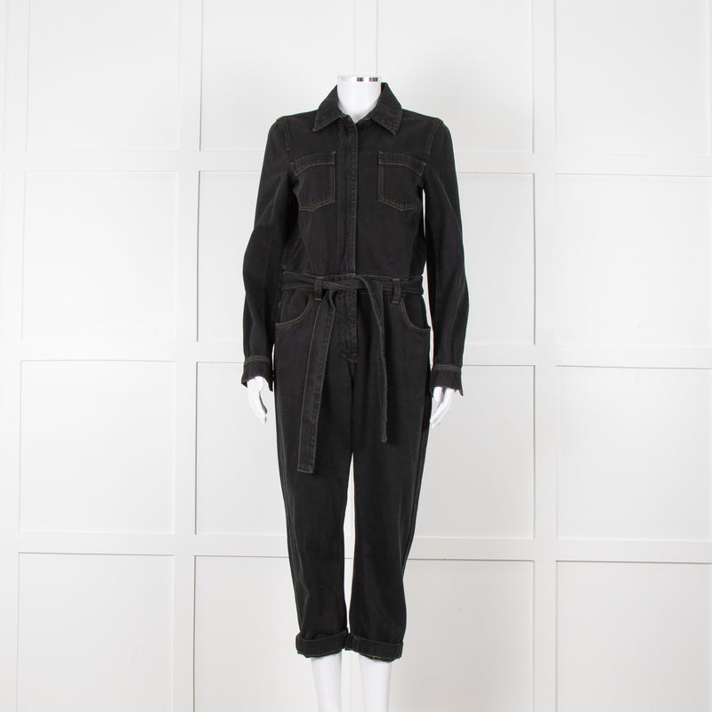 Me + Em Black Denim Jumpsuit