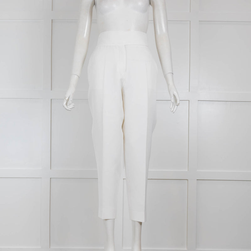 Iro White Tailored Trousers with Waist Tie