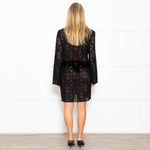 Milly Black Crochet Beach Coverup