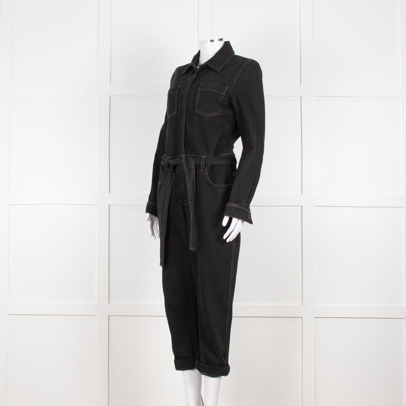 Me + Em Black Denim Jumpsuit