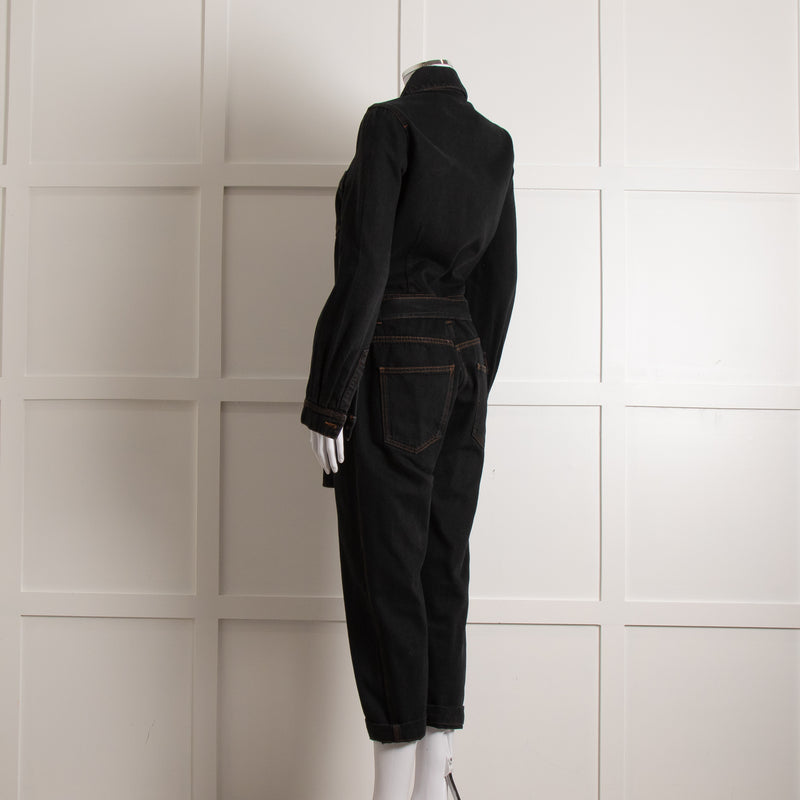 Me + Em Black Denim Jumpsuit