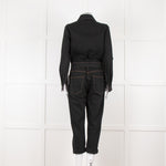 Me + Em Black Denim Jumpsuit