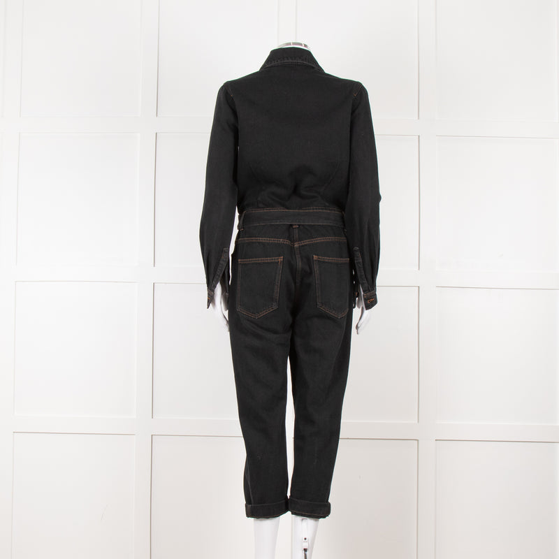 Me + Em Black Denim Jumpsuit