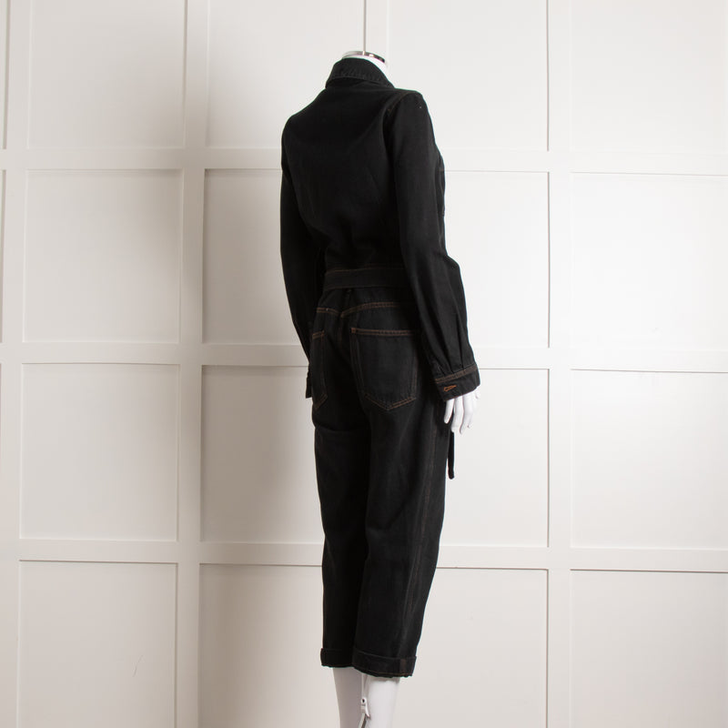 Me + Em Black Denim Jumpsuit