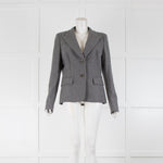 Max Mara Grey Wool Blazer Jacket