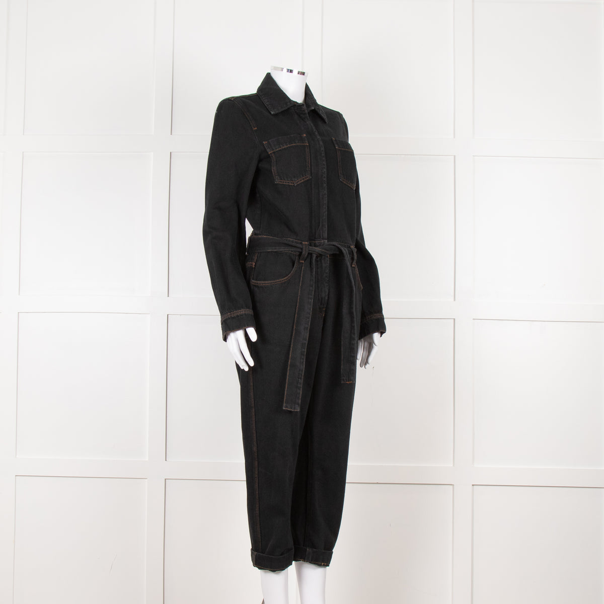 Me + Em Black Denim Jumpsuit
