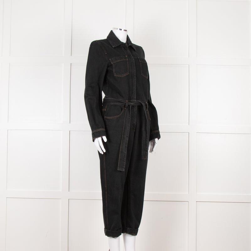 Me + Em Black Denim Jumpsuit