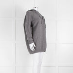 Celine Grey Hooded Wool Blend Oversized Top