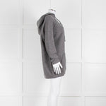 Celine Grey Hooded Wool Blend Oversized Top