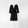 Allude Black Cashmere Long Belted Knit Cardigan Coat