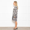 Pranella Lilac And Grey Print Bobble Hem Coverup