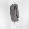 Celine Grey Hooded Wool Blend Oversized Top