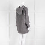 Celine Grey Hooded Wool Blend Oversized Top