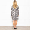 Pranella Lilac And Grey Print Bobble Hem Coverup
