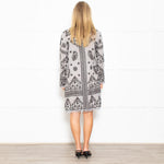 Pranella Lilac And Grey Print Bobble Hem Coverup