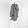 Celine Grey Hooded Wool Blend Oversized Top