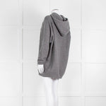 Celine Grey Hooded Wool Blend Oversized Top