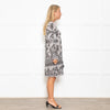 Pranella Lilac And Grey Print Bobble Hem Coverup