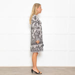 Pranella Lilac And Grey Print Bobble Hem Coverup
